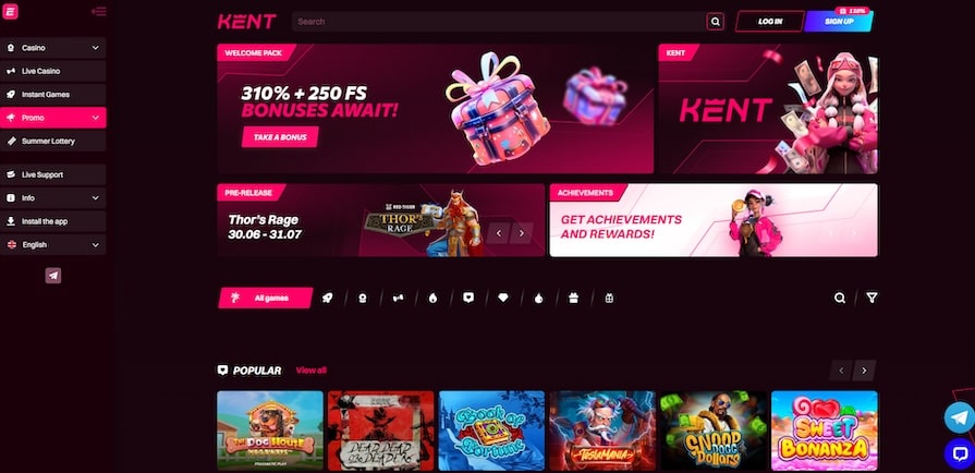 Обзор казино Kent