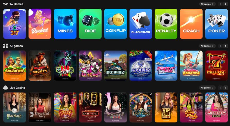 Casino 1win games