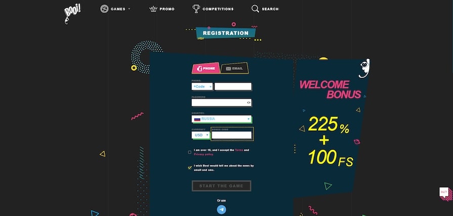 Регистрация через e-mail