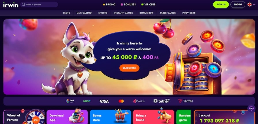 Обзор казино Irwin
