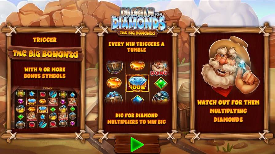 Бесплатная игра в Diggin for Diamonds the Big Bonanza