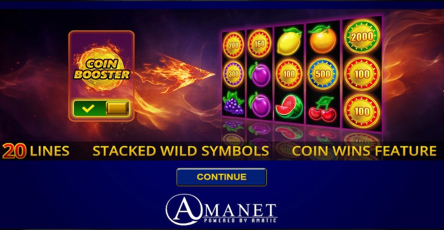 Бесплатная игра в Blazing Coins 20