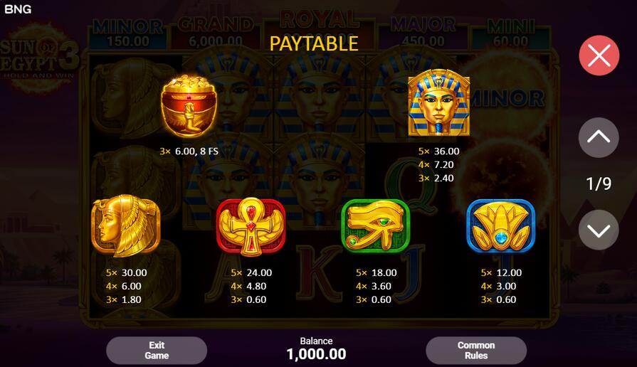 Slot Sun of Egypt