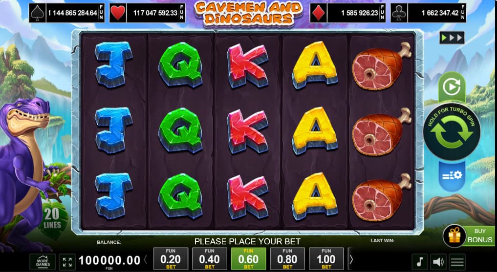 Juego gratis en Cavemen and Dinosaurs