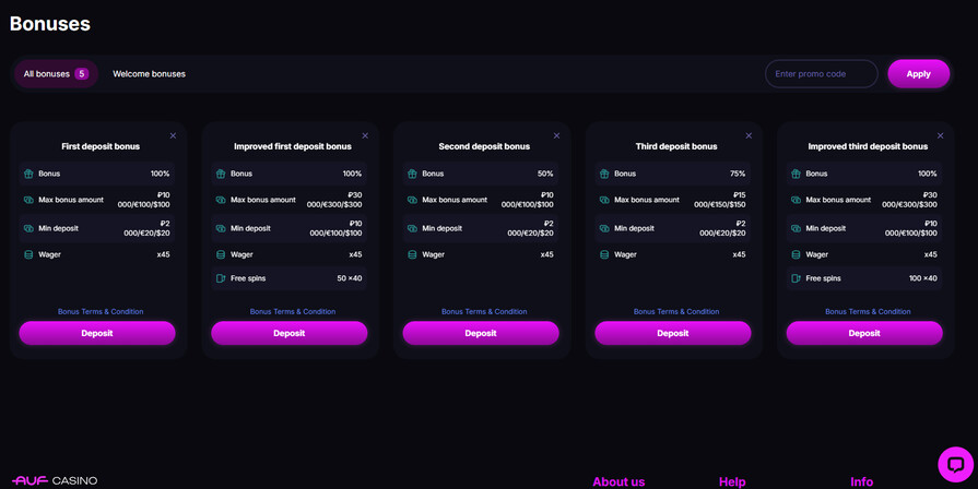 Bonuses Auf