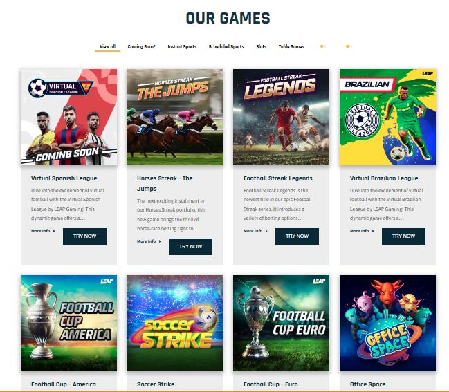 Leap Gaming игры
